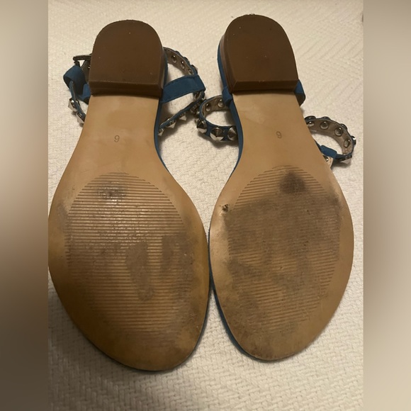 Obsession Rules, Royal Blue Sandals with Studs, Size 6 - Picture 6 of 9